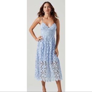 Guess light blue lace dress
